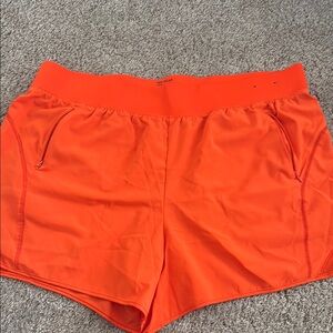Tek Gear Orange Athletic Shorts Lightweight Elastic Waist